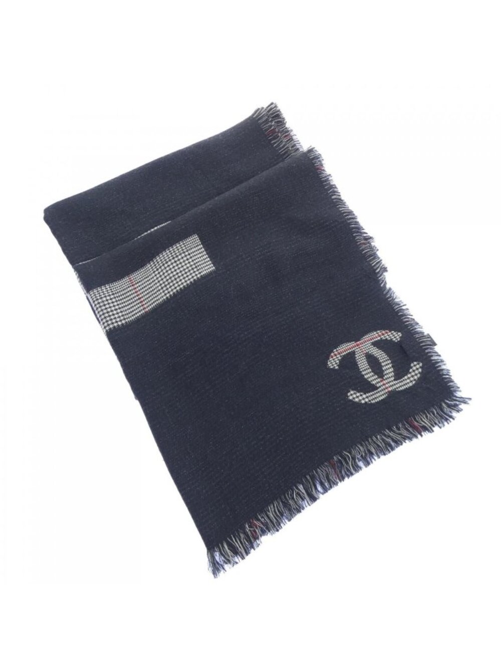 Chanel Stole Scarf Black